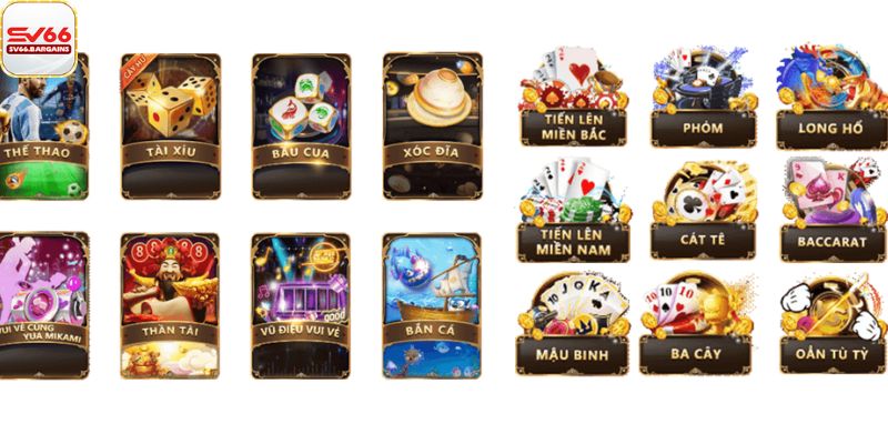 Trò chơi đa dạng trên Luckywin SV66